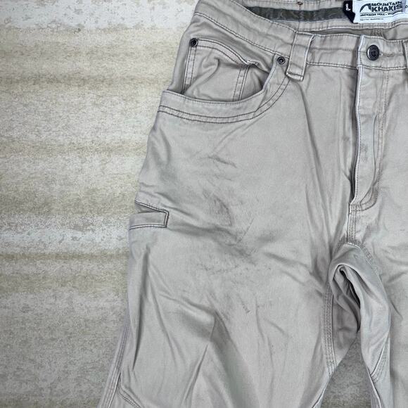 Vintage Y2K Mountain Khakis Pants 34x30 Regular Straight Leg Fit Light Tan - Picture 5 of 5
